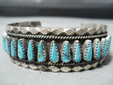 Unforgettable Vintage Native American Navajo Turquoise Sterling Silver Bracelet-Nativo Arts
