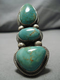 Superb Vintage Navajo Royston Turquoise Sterling Silver Native American Ring-Nativo Arts