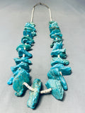 Native American 220 Grams Massive Nugget Vintage Navajo Heishi Turquoise Necklace Old-Nativo Arts