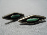 Unique Vintage Native American Navajo Royston Turqoise Sterling Silver Earrings Old-Nativo Arts