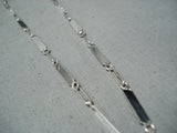 Fascinating Navajo Orange Spiny Oyster Sterling Silver Necklace Native American-Nativo Arts