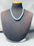 Fabulous Vintage Santo Domingo #8 Turquoise Mine Sterling Silver Necklace-Nativo Arts