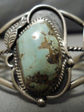 Rare Old Deposit Royston Turquoise Vintage Native American Navajo Sterling Silver Bracelet Old-Nativo Arts