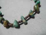 Native American Impressive Vintage Santo Domingo Royston Turquoise Heishi Necklace-Nativo Arts
