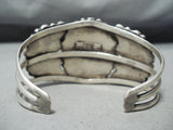 Magnificent Vintage Native American Navajo Turquoise Sterling Silver Bracelet Old-Nativo Arts