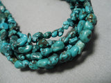 Stunning Vintage Native American Navajo Green Spiderweb Turquoise Sterling Silver Necklace-Nativo Arts