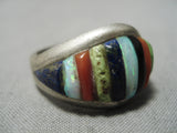 Rare Vintage Native American Navajo Charles Loloma Apprentice Turquoise Sterling Silver Ring-Nativo Arts