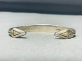 Important Vintage Native American Navajo Ray Tracey Turquoise Inlay Sterling Silver Bracelet-Nativo Arts