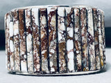 The Best Native American Navajo Wildhorse Agate Sterling Silver Wide Bracelet Cuff-Nativo Arts