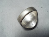 Incredible Vintage Native American Navajo Sleeping Beauty Turquoise Sterling Silver Ring Old-Nativo Arts