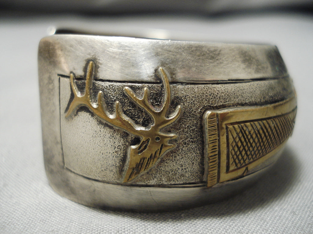 Rare Vintage Navajo Silver Elk outlet Cuff