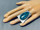 Phenomenal San Felipe Blue Diamond Turquoise Sterling Silver Ring-Nativo Arts
