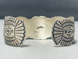 Outstanding Vintage Native American Navajo Sterling Silver Large Bracelet-Nativo Arts