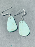 Authentic Native American Navajo Turquoise Sterling Silver Earrings-Nativo Arts