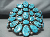 Important Huge Henry Roanhorse Vintage Native American Navajo Turquoise Sterling Silver Bracelet-Nativo Arts