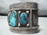 Important Lorre Eyl Vintage Native American Navajo Turquoise Sterling Silver Bracelet-Nativo Arts