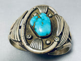 Phil Tso Unforgettable Vintage Native American Navajo Royston Turquoise Sterling Silver Bracelet-Nativo Arts