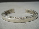 Authentic Vintage Native American Navajo Orville Tsinnie Sterling Silver Bracelet-Nativo Arts