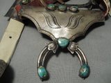 Very Important Vintage Native American Navajo Turquoise Sterling Silver Horse Bridle Headtsall-Nativo Arts