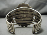 Quality Towering Vintage Native American Navajo Repoussed Sterling Silver Bracelet-Nativo Arts