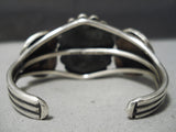 Museum Vintage Native American Navajo Heart Sterling Silver #8 Turquoise Bracelet Cuff-Nativo Arts