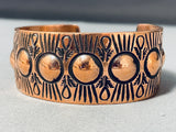Native American Important Willie Hand Repoussed Copper Detailed Bracelet-Nativo Arts