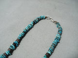 Awesome Vintage Native American Navajo Turquoise Arrowhead Sterling Silver Necklace-Nativo Arts