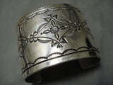 Important Vintage Native American Navajo Perfect Silver Works Douglas Sterling Silver Bracelet-Nativo Arts