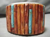 Biggest And Best Native American Navajo Spiny Oyster Turquoise Sterling Silver Bracelet-Nativo Arts