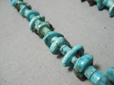Native American Incredible Vintage Santo Domingo Turquoise Sterling Silver Necklace Old-Nativo Arts