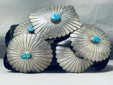 Will Blackgoat Hand Tooled Vintage Native American Navajo Sterling Silver Concho Belt-Nativo Arts