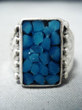 Beautiful Vintage Navajo Native American Turquoise Sterling Silver Ring-Nativo Arts