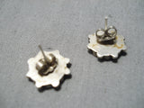 Marvelous Vintage Native American Zuni Royston Turquoise Sterling Silver Earrings Old-Nativo Arts
