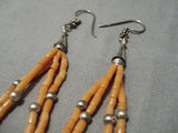 Incredible Vintage Navajo Sterling Silver Native American Earrings-Nativo Arts