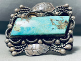 One Of The Most Unique Best Vintage Native American Navajo Turquoise Sterling Silver Bracelet-Nativo Arts