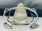 Towering Vintage Native American Navajo Snowflake Obsidian Sterling Silver Bracelet-Nativo Arts