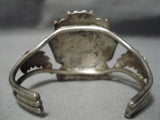 Superior Vintage Zuni Native American Kachina Turquoise Sterling Silver Bracelet-Nativo Arts