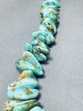 144 Grams Vintage Santo Domingo Royston Turquoise Chunk Huge Necklace-Nativo Arts