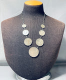 Exceptional Native American Navajo Vintage Coins Sterling Silver Necklace-Nativo Arts
