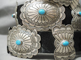Superior Vintage Native American Navajo Jen Blackgoat Sterling Silver Turquoise Concho Belt-Nativo Arts