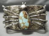 Important Spider American San Felipe #8 Turquoise Sterling Silver Bracelet-Nativo Arts