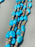 Native American 200+ Gram Vintage Santo Domingo Old Kingman Turquoise Heishi Necklace-Nativo Arts