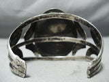 Museum Vintage Native American Navajo Royston Turquoise Leaf Galore Sterling Silver Bracelet Old-Nativo Arts