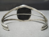 Important Vintage Native American Navajo New Lander Blue Turquoise Sterling Silver Bracelet-Nativo Arts