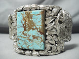 Heaviest Native American Navajo #8 Turquoise Nuffalo 274 Gram Sterling Silver Bracelet-Nativo Arts