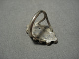 Incredible Vintage Zuni Native American Turquoise Sterling Silver Ring Old-Nativo Arts