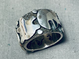 Important Alex Sanchez Native American Navajo Sterling Silver Ring-Nativo Arts