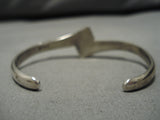 Rare Vintage Navajo Turquoise Sterling Silver Native American Bracelet Old-Nativo Arts