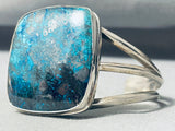 Very Unique Vintage Aqua Blue Turquoise Sterling Silver Bracelet-Nativo Arts