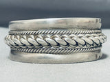Colossal Vintage Native American Navajo Sterling Silver Chain Links Bracelet-Nativo Arts